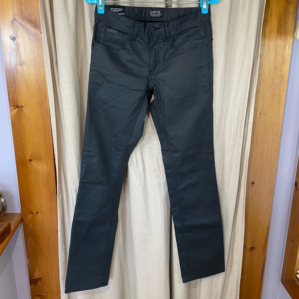 Empyre Skeletor Black Waxed Skinny Jeans - Picture 2 of 9